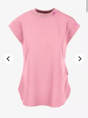Med Couture Pink Cap-Sleeve scrub top